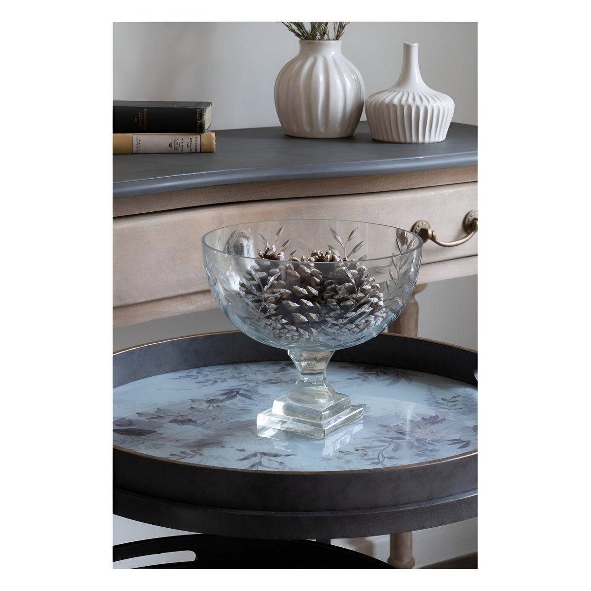Laura Ashley Glass Cut Bowl - Clear