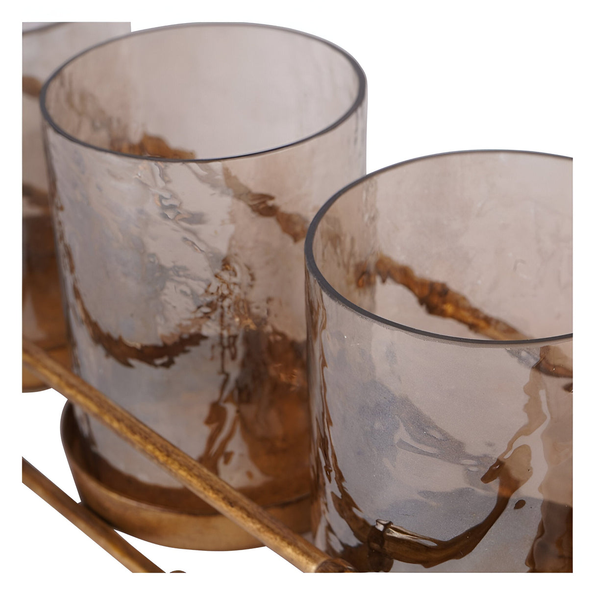 Laura Ashley Astaire Bamboo 5 Light Hurricane - Gold