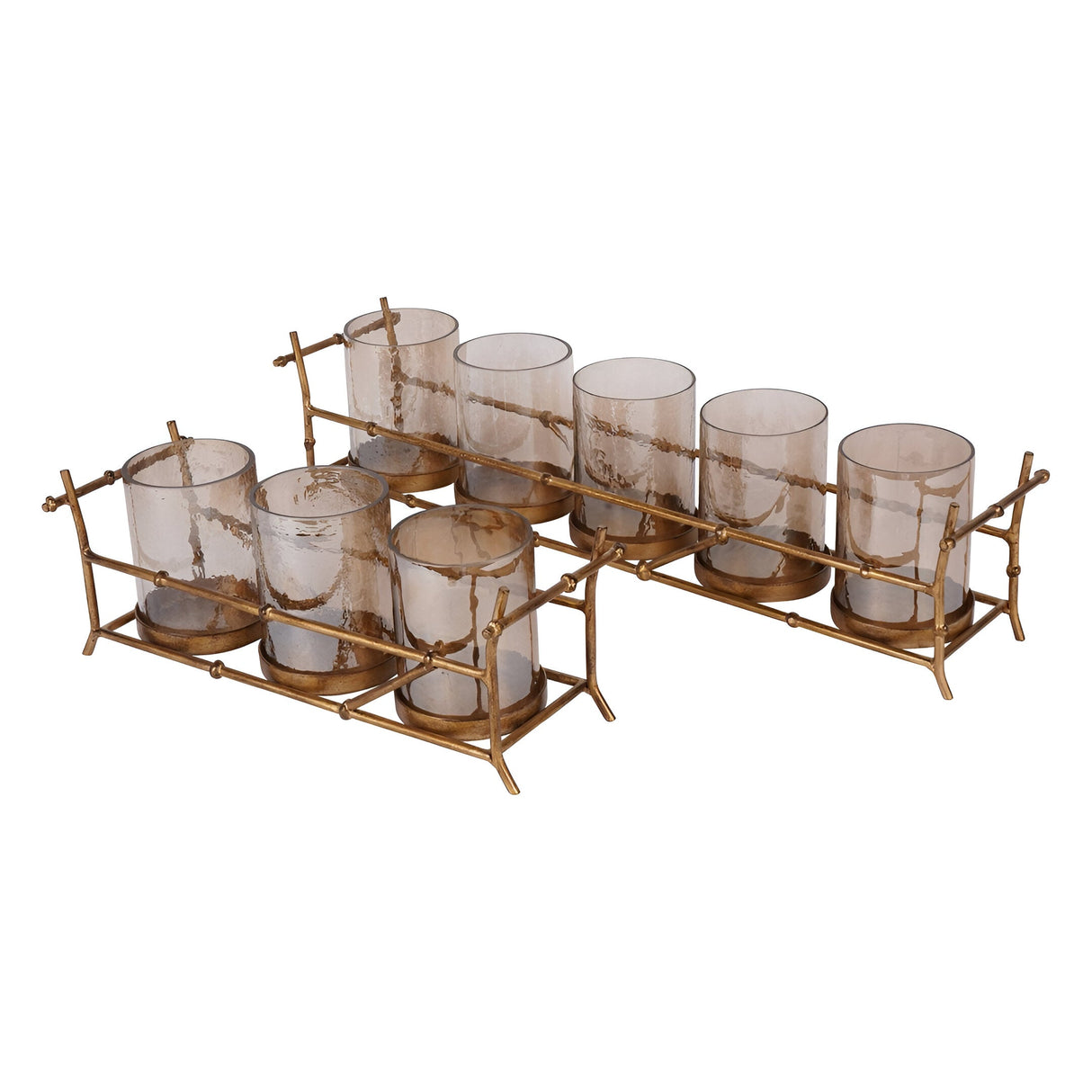 Laura Ashley Astaire Bamboo 5 Light Hurricane - Gold