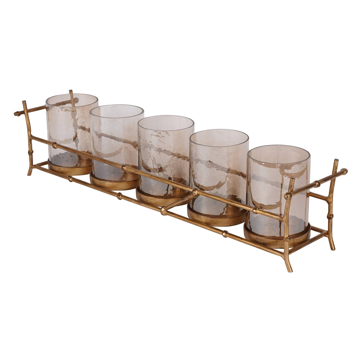 Laura Ashley Astaire Bamboo 5 Light Hurricane - Gold