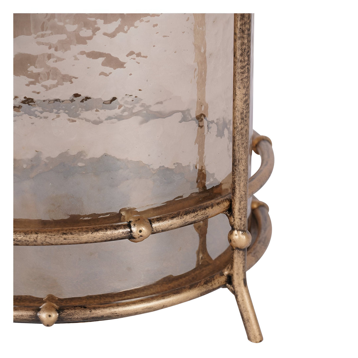 Laura Ashley Astaire Bamboo Table Hurricanes Large - Gold