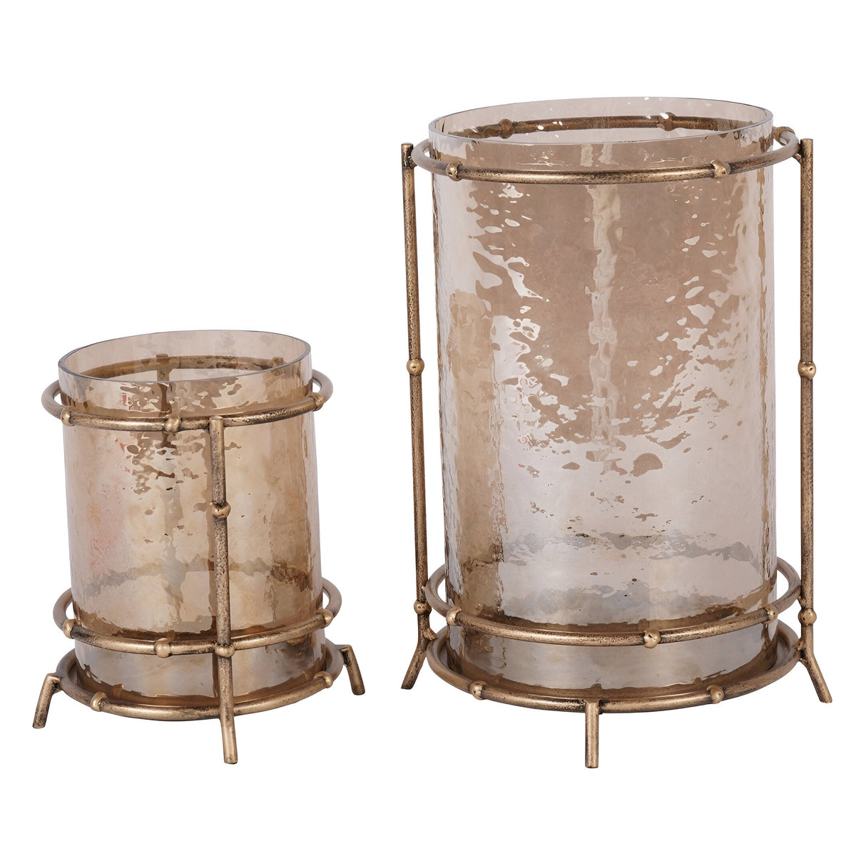 Laura Ashley Astaire Bamboo Table Hurricanes Large - Gold