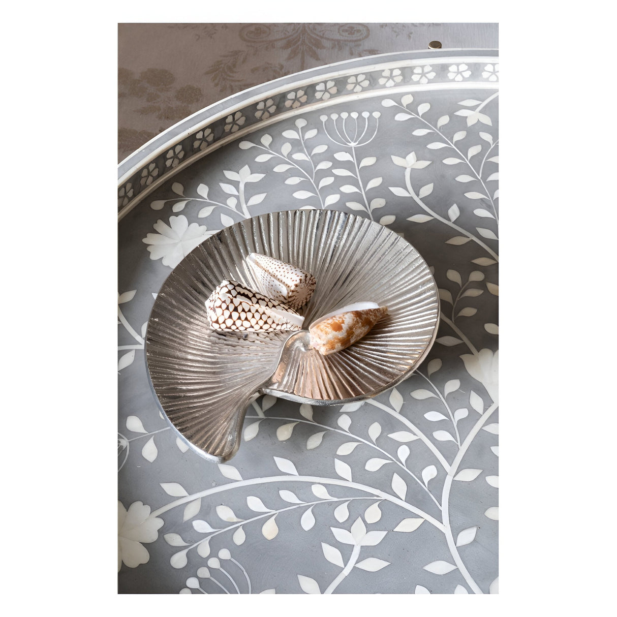 Laura Ashley Albury Seashell Decor Bowl - Silver