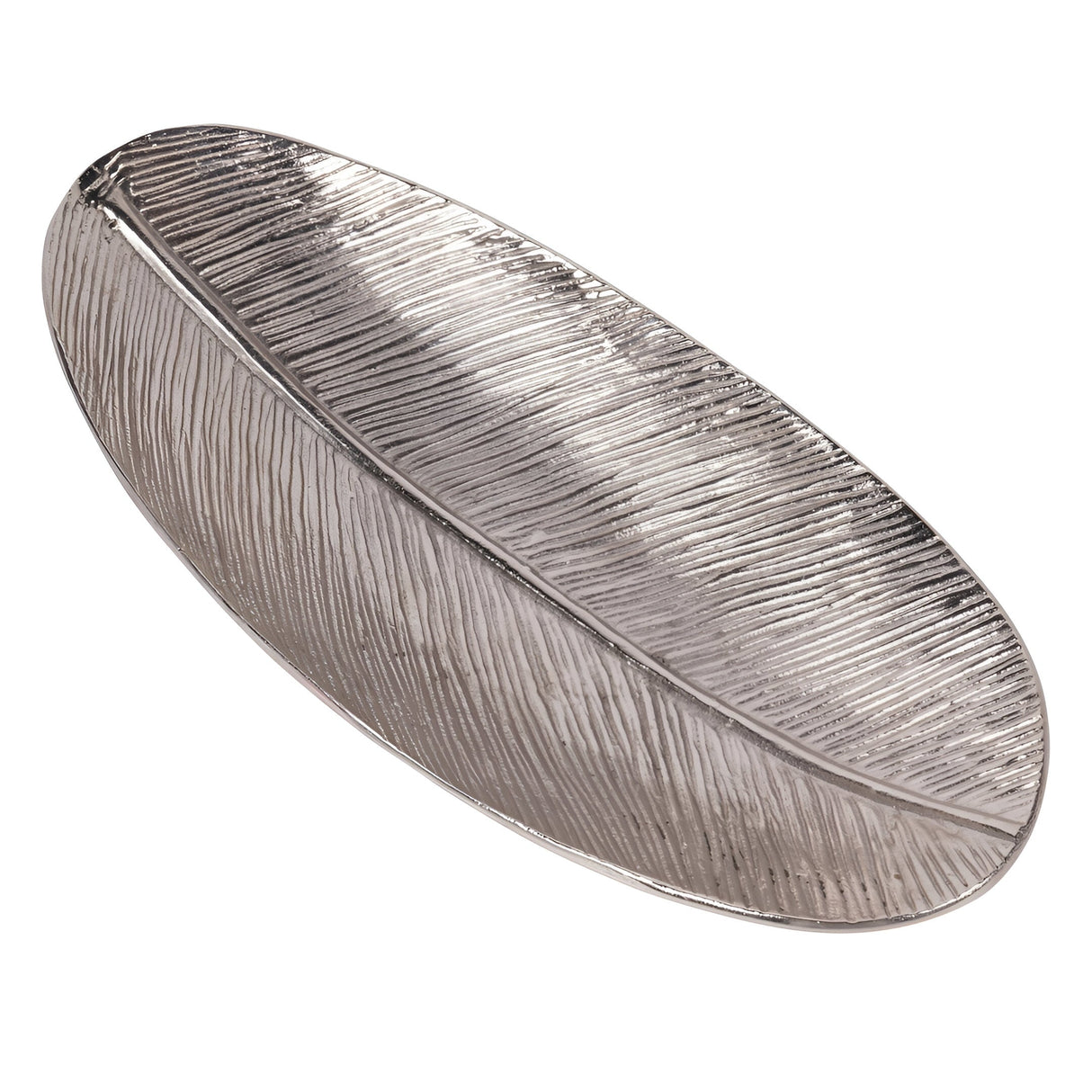 Laura Ashley Albury Leaf Oval Bowl - Silver