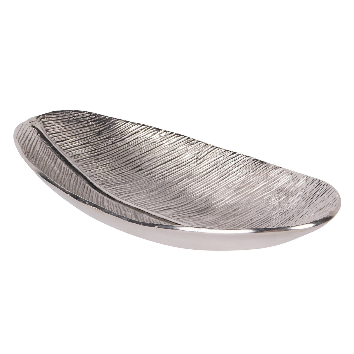 Laura Ashley Albury Leaf Oval Bowl - Silver