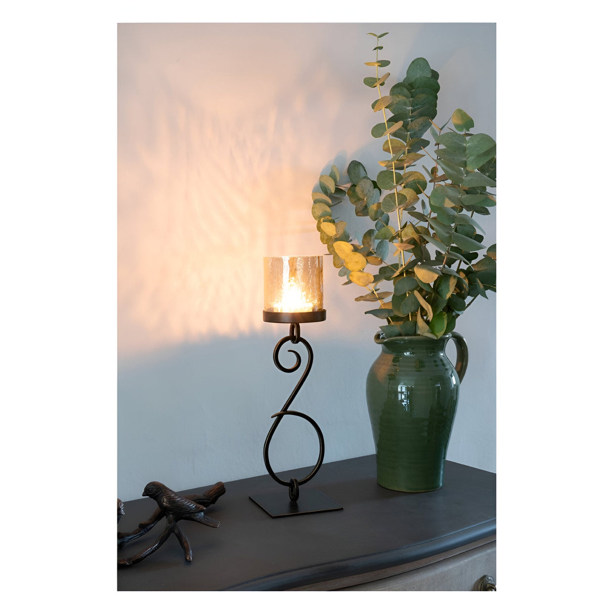 Laura Ashley Medium Esther Table Hurricane - Gold