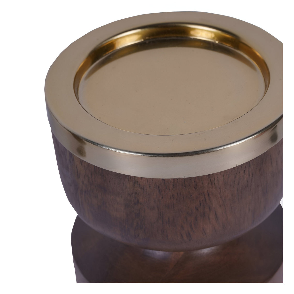 Amalfi Wooden Pillar Holder 23cm - Brown