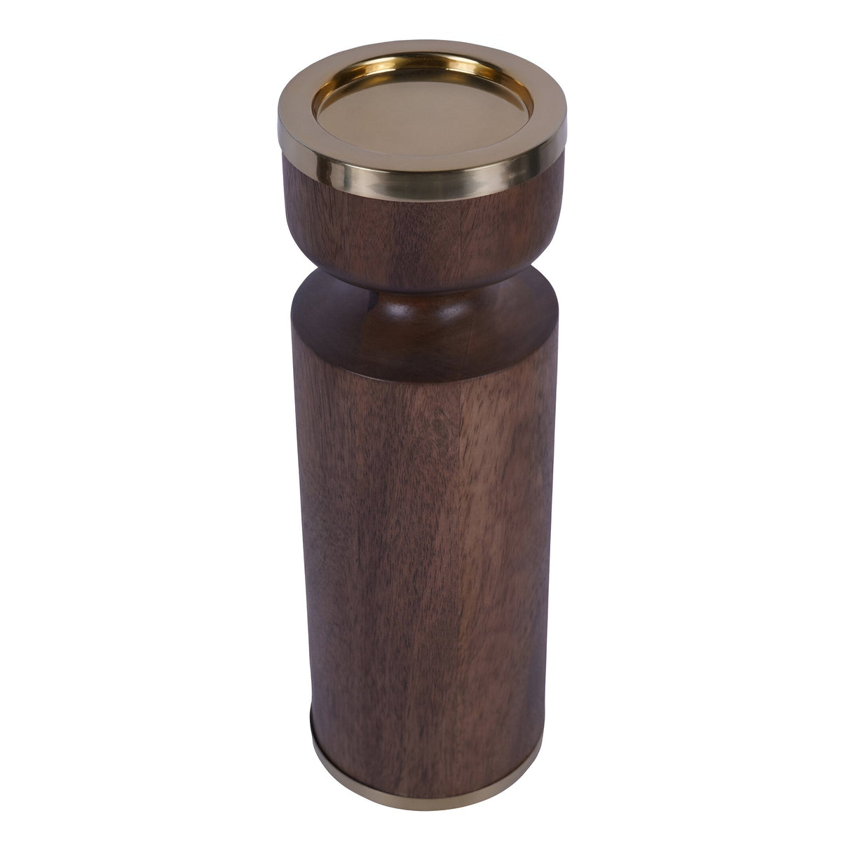 Amalfi Wooden Pillar Holder 31cm - Brown