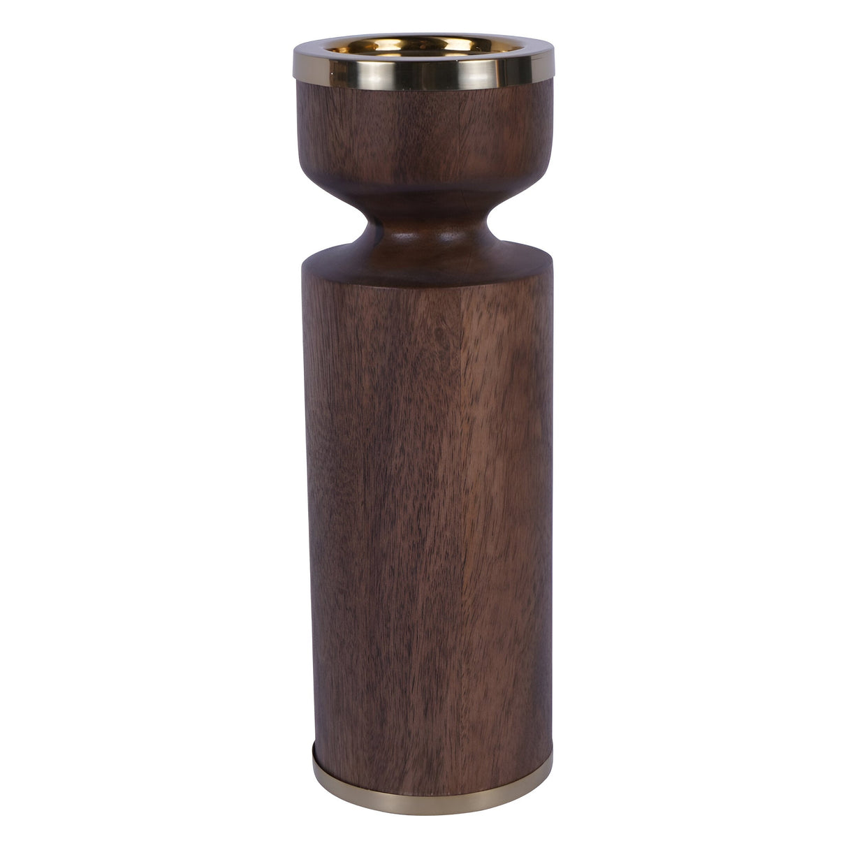 Amalfi Wooden Pillar Holder 31cm - Brown