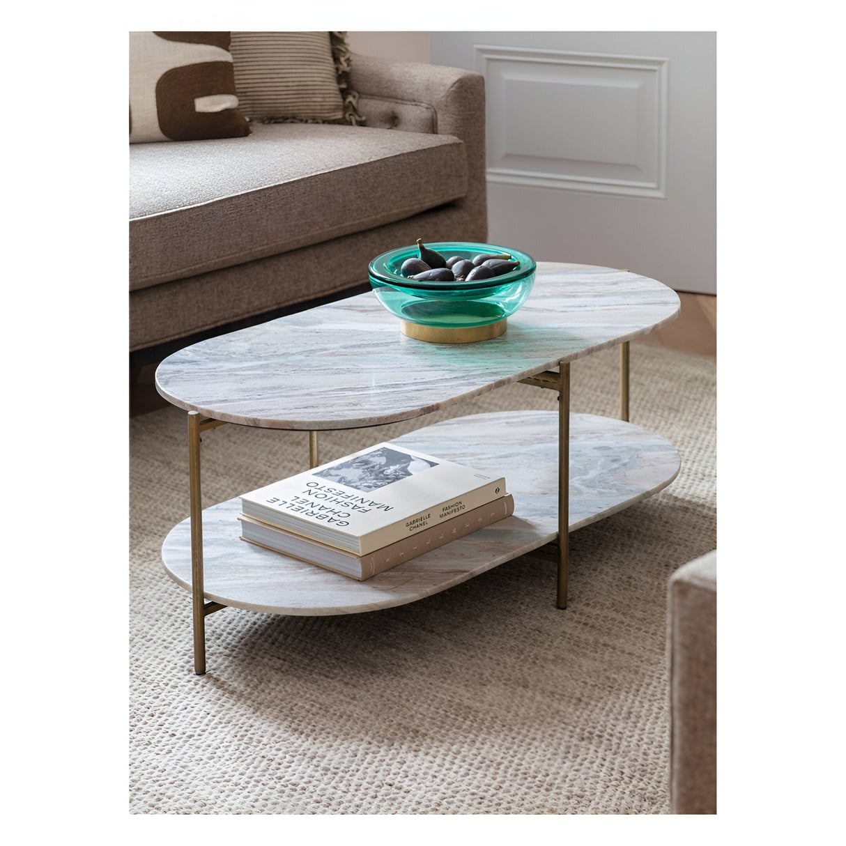Toronto Marble Top & Base Coffee Table - Grey