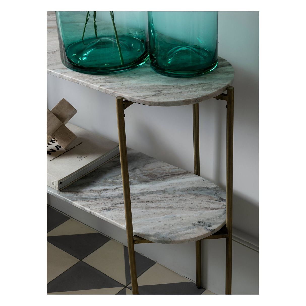 Toronto Marble Top & Base Console Table - Grey