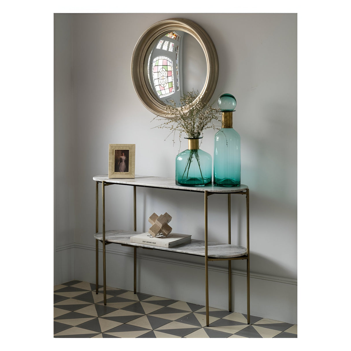 Toronto Marble Top & Base Console Table - Grey