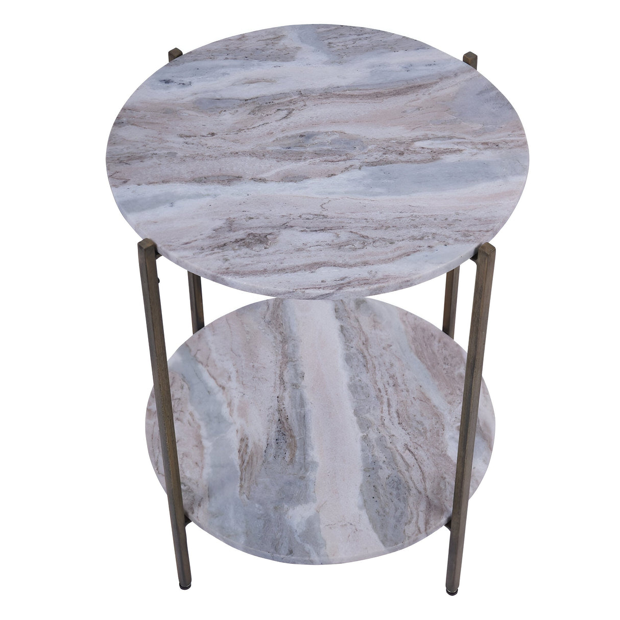 Toronto Marble Top & Base Side Table - Grey
