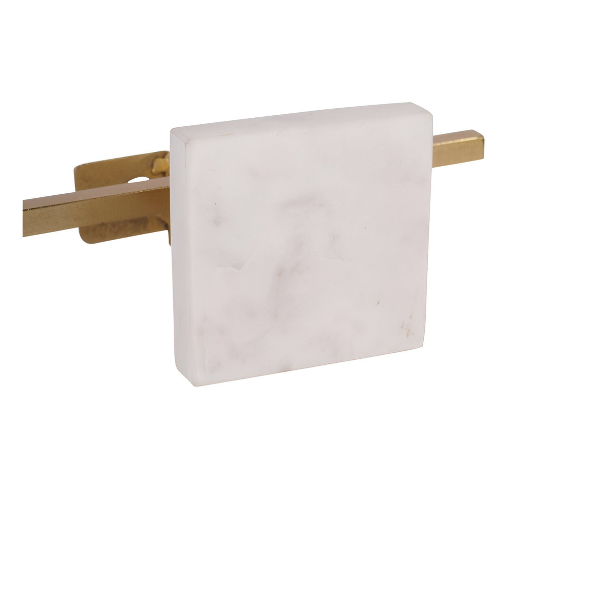 Genoa Iron & Marble 3-Hook Wall Hanger - White & Gold