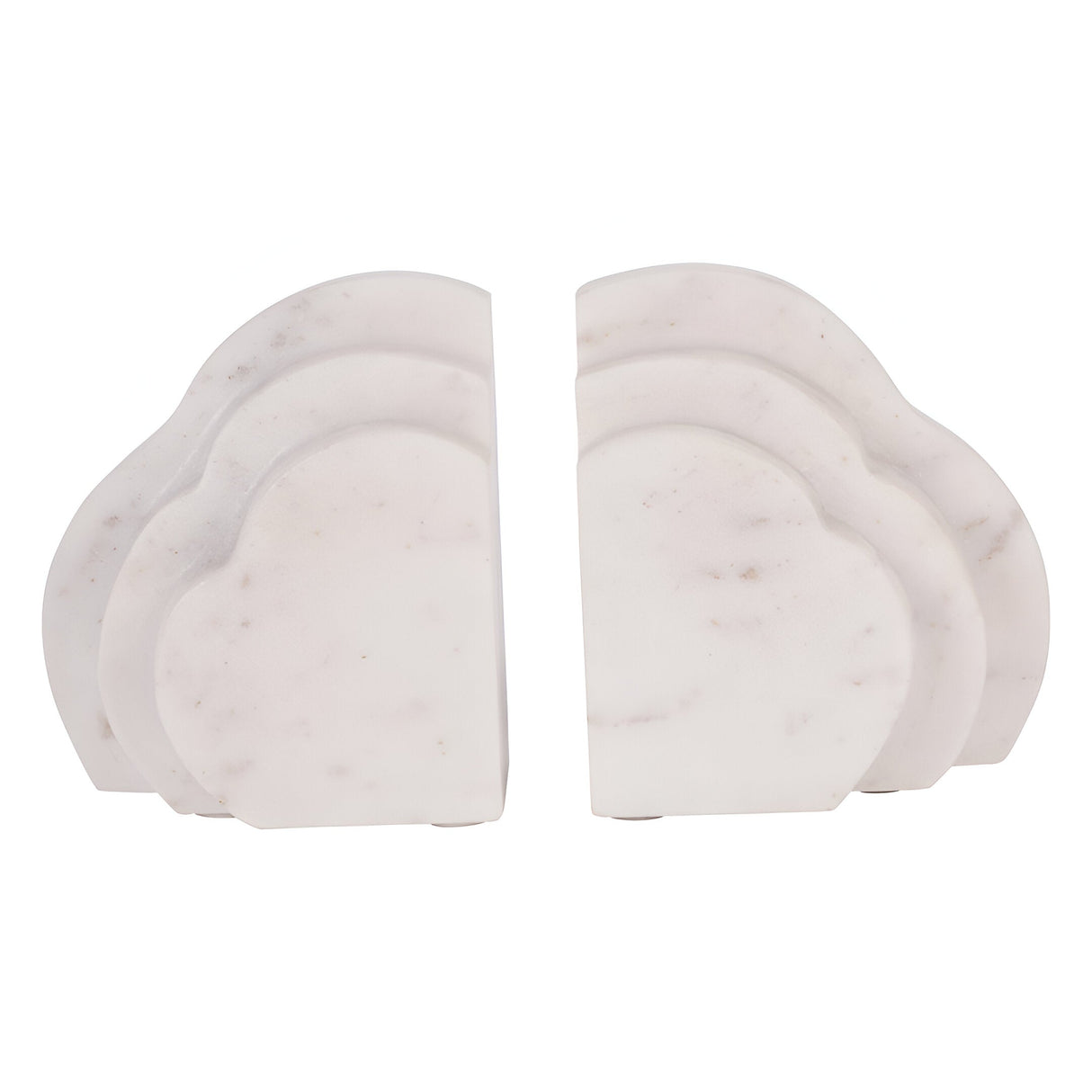 Genoa Marble Cloud Bookends - White