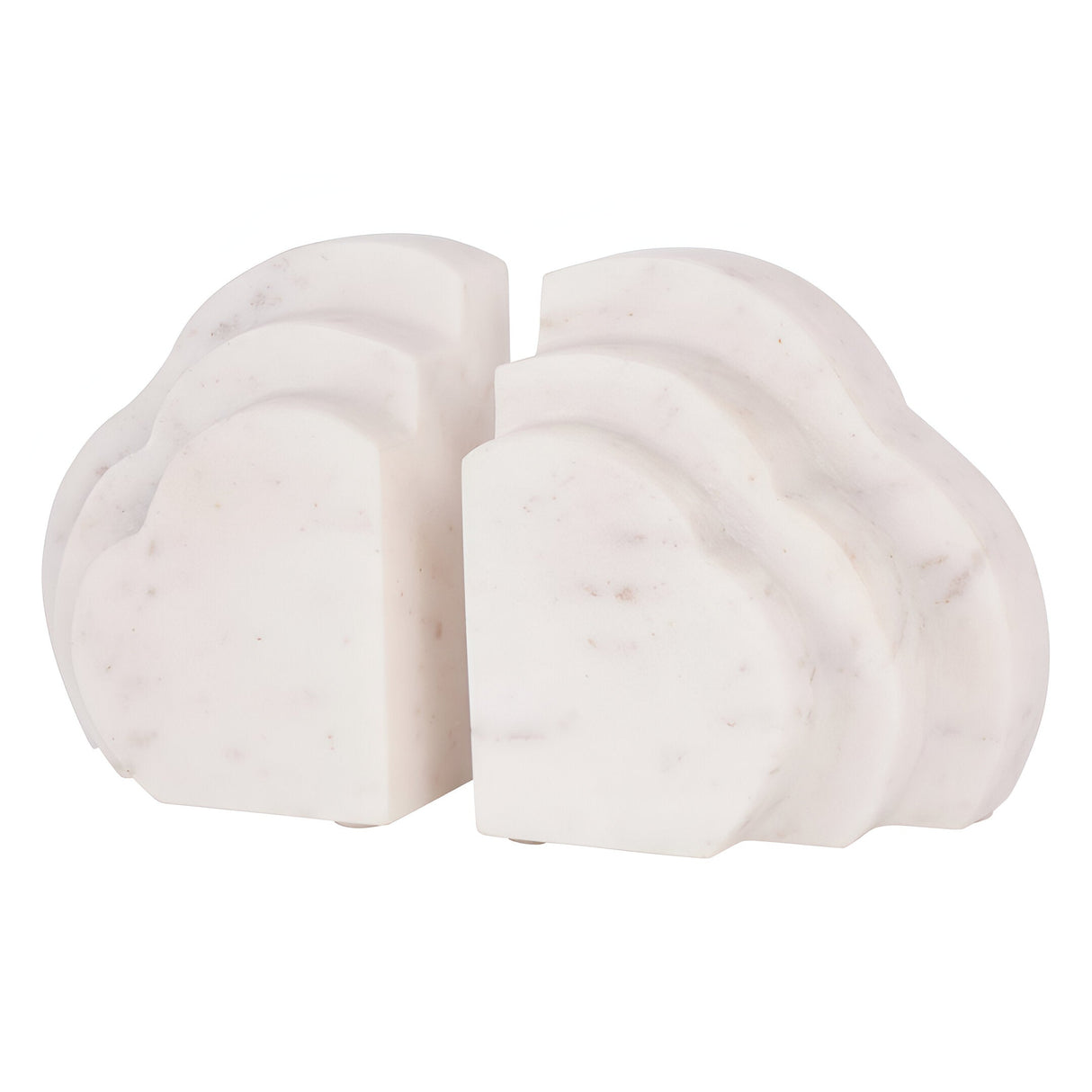 Genoa Marble Cloud Bookends - White