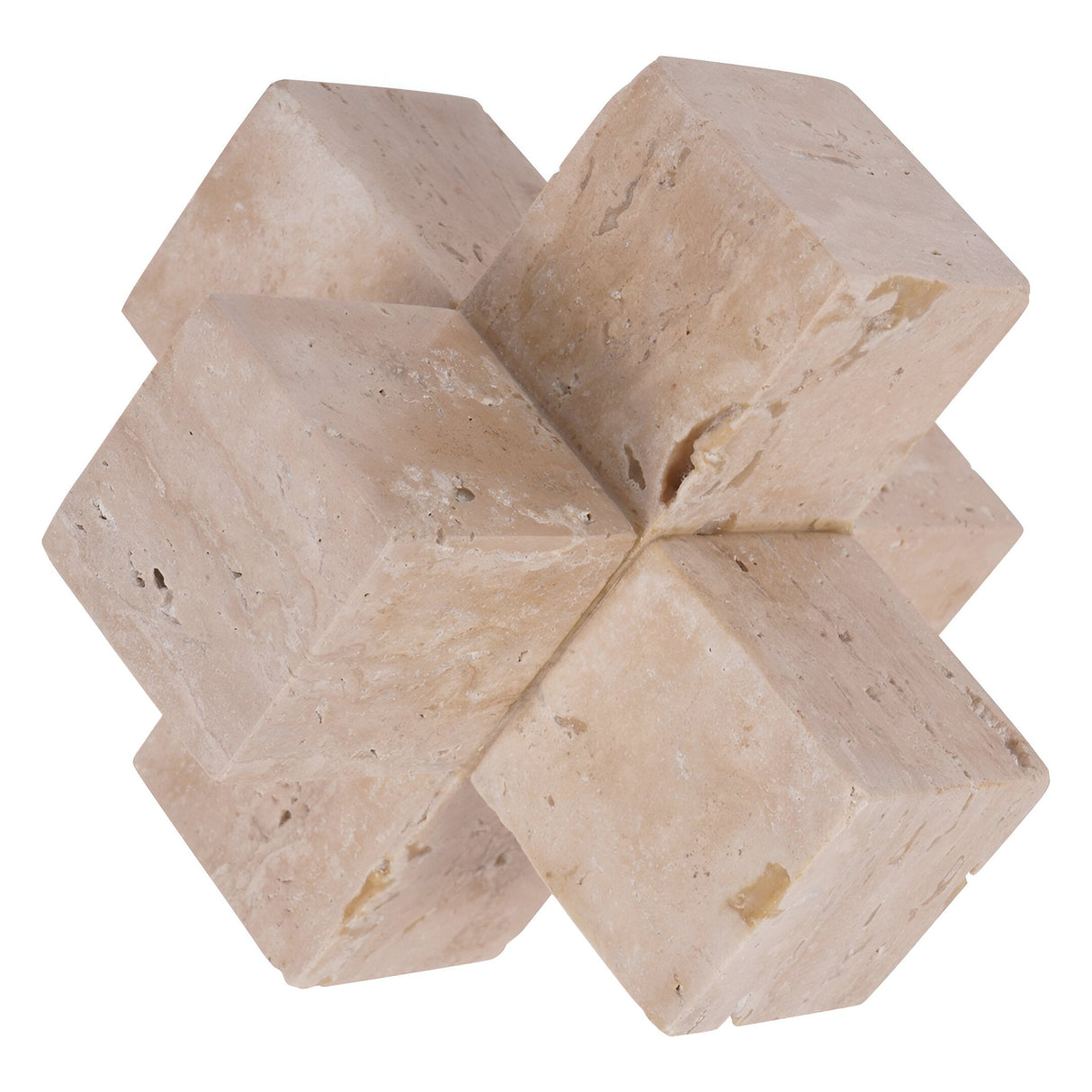 Catania Travertine Cross Figurine - 15.5cm