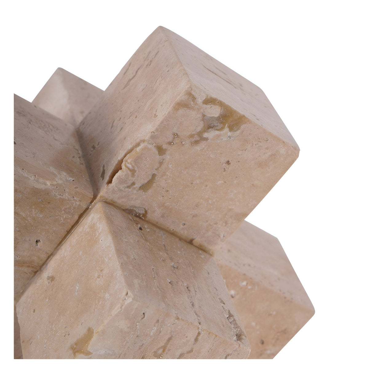 Catania Travertine Cross Figurine - 15.5cm