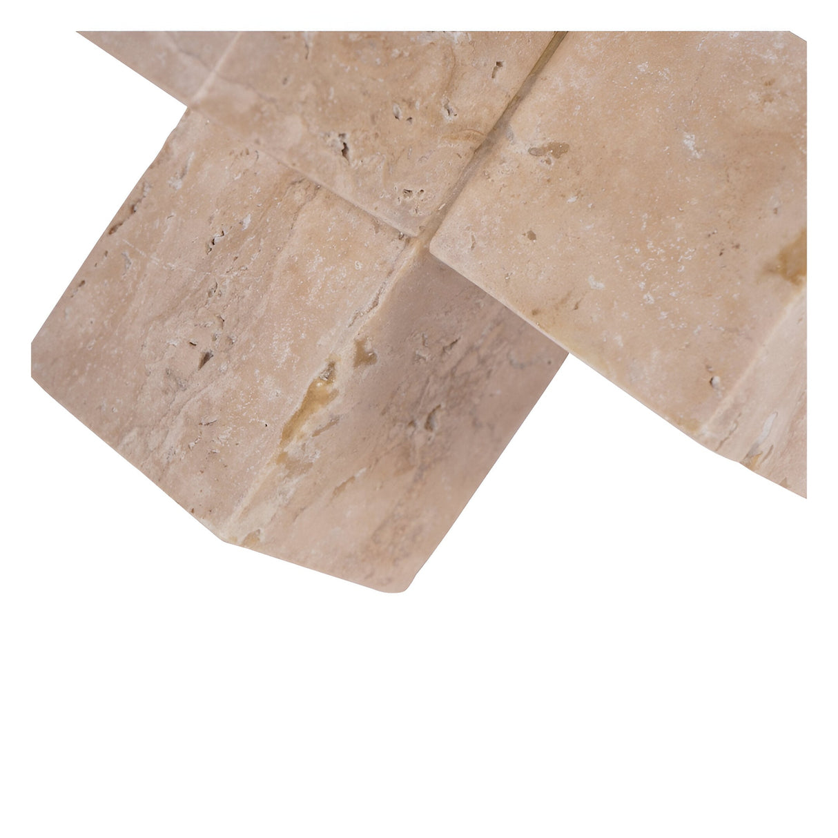 Catania Travertine Cross Figurine - 15.5cm