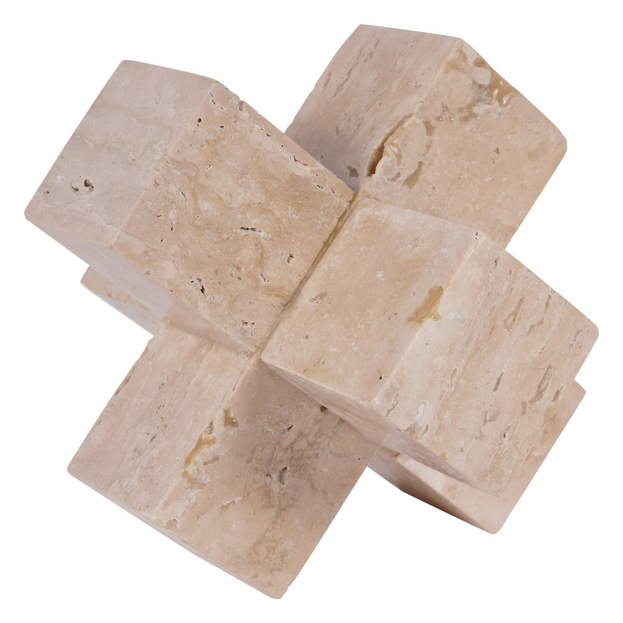 Catania Travertine Cross Figurine - 15.5cm