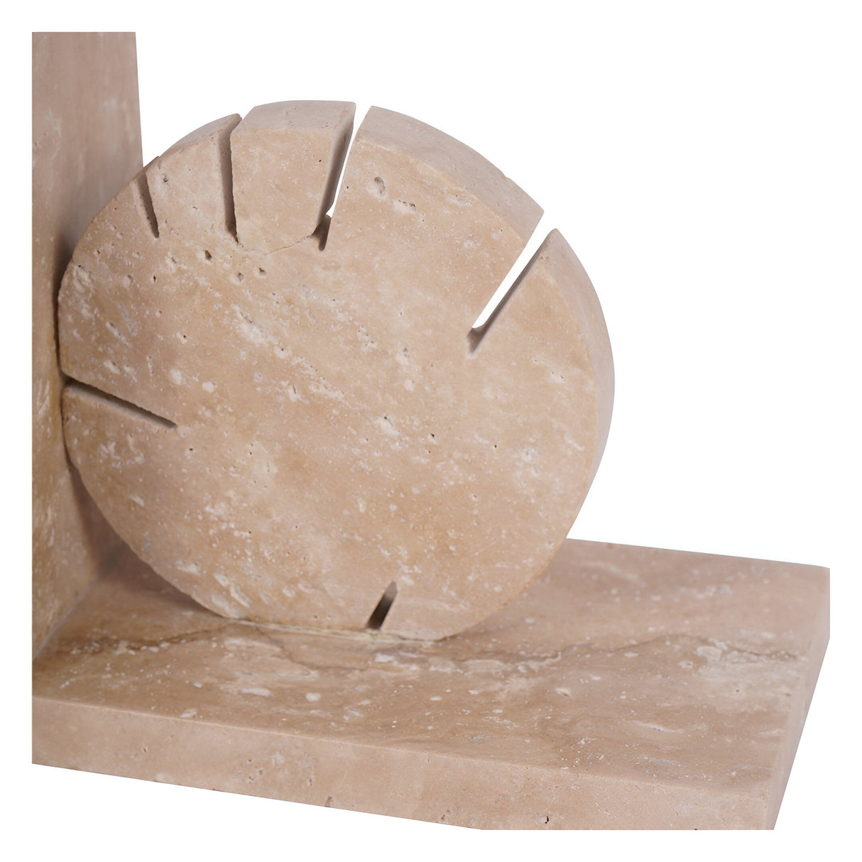 Catania Travertine Bookends - Beige