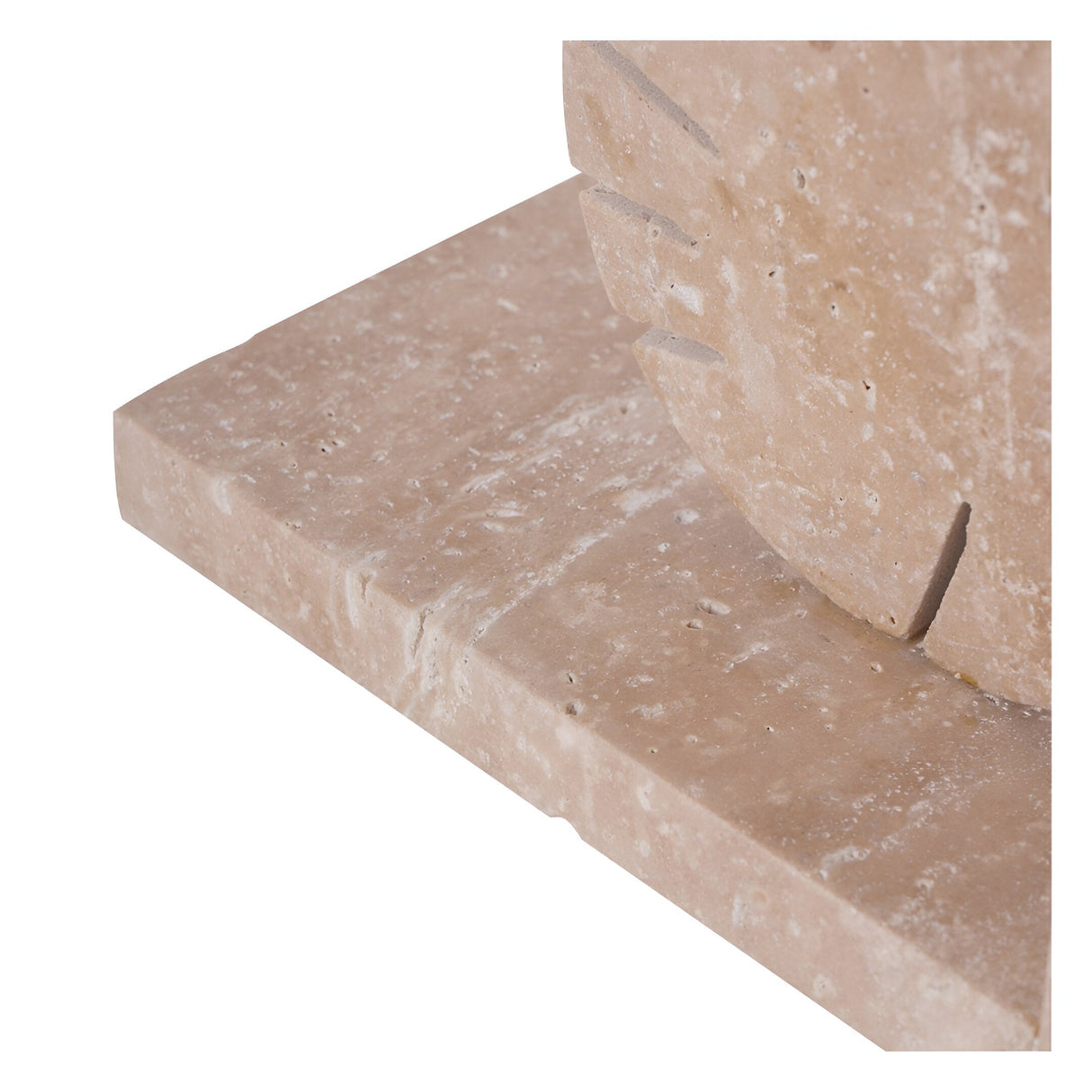 Catania Travertine Bookends - Beige