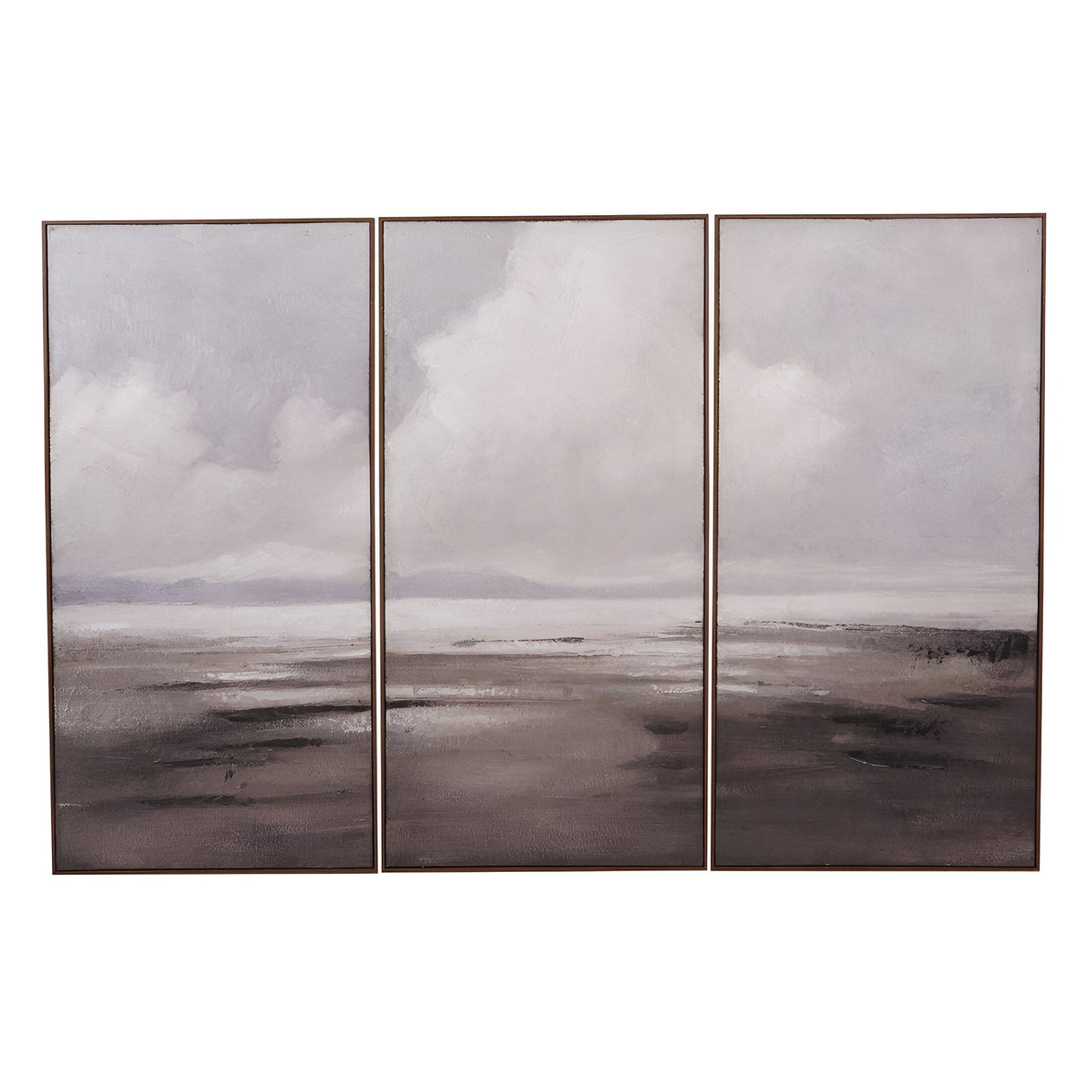 Hazy Horizons Set of 3 Framed Wall Art - 60x120cm