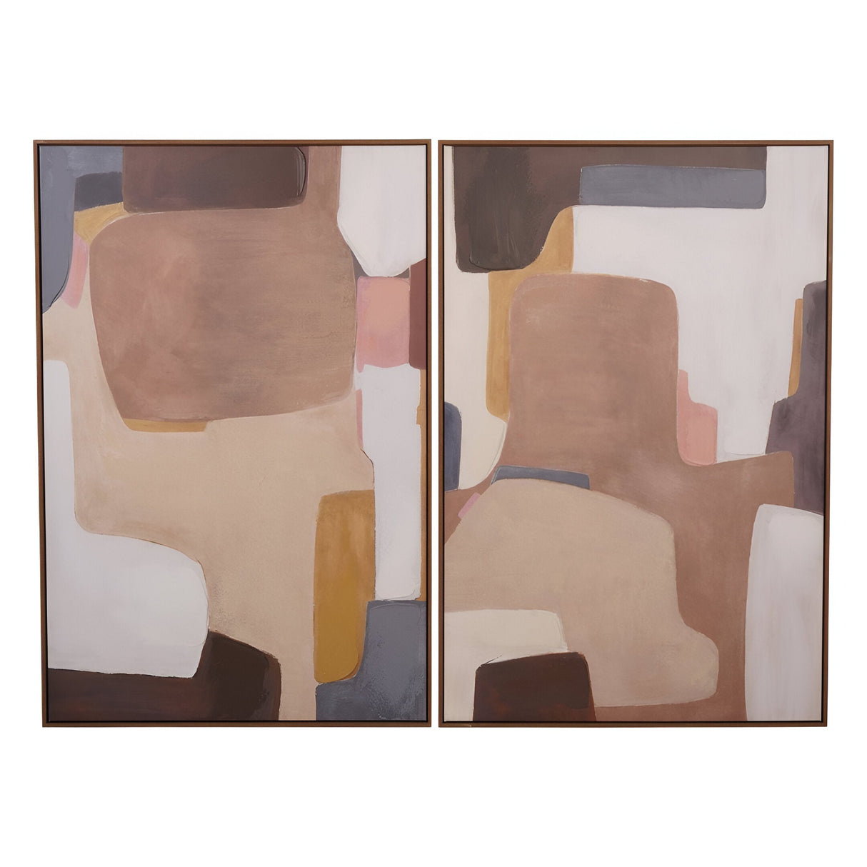 Set of 2 Modern Abstract Wall Art - 80x120cm