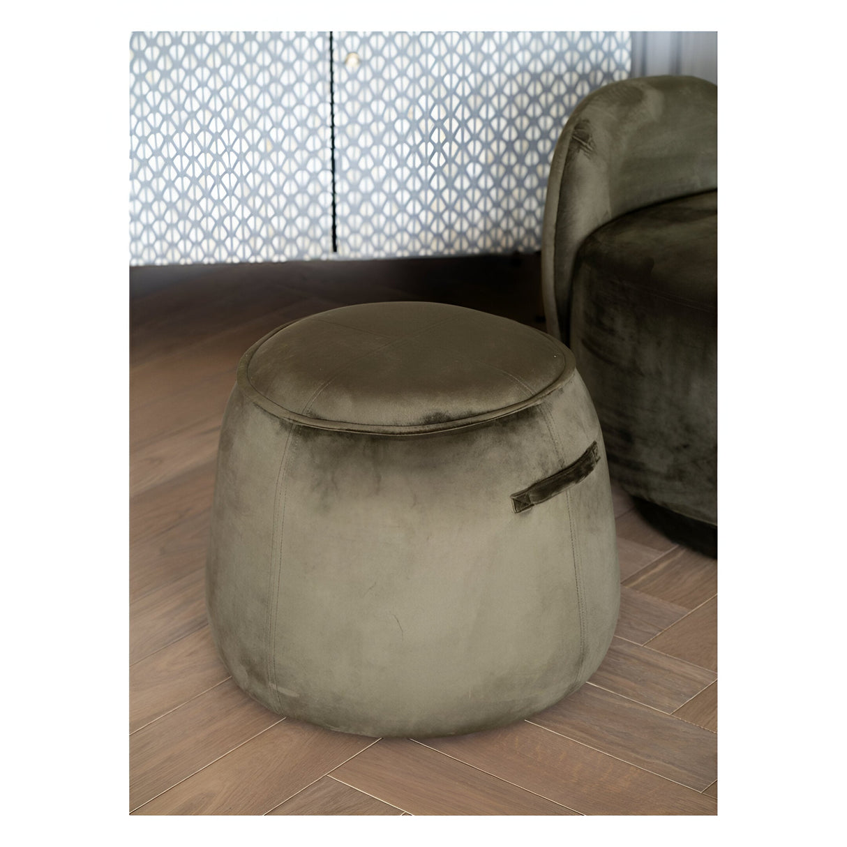 Bingham Upholstered Stool - Velvet Green