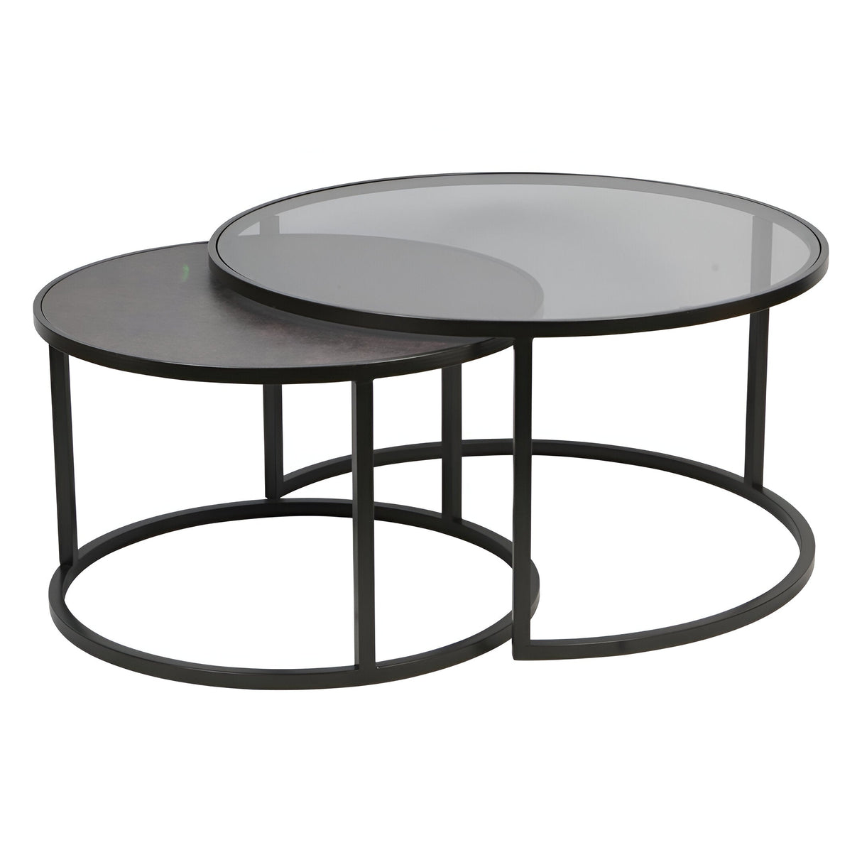 Turner Set of 2 Nesting Coffee Tables - Black