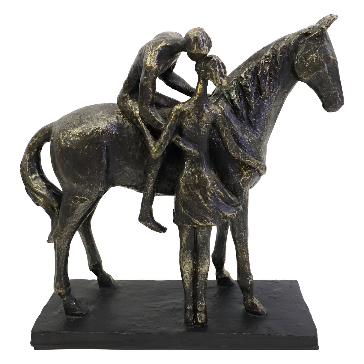 Kissing Couple Horse Figurine - 24.4cm