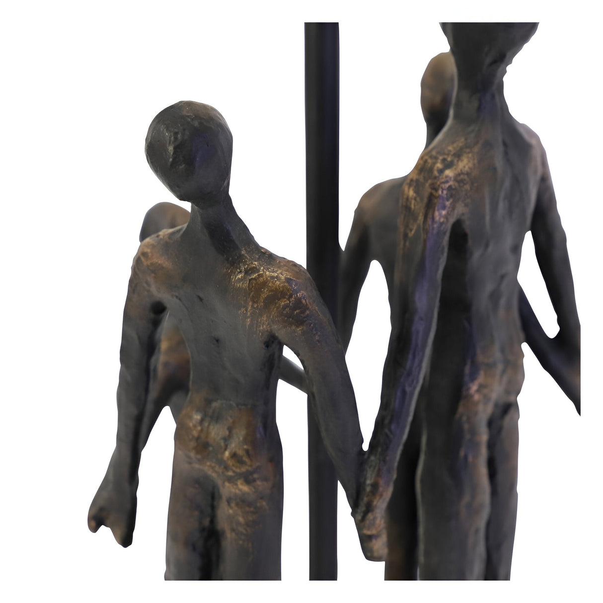 Family Sculpture Table Lamp With Shade - Bronze