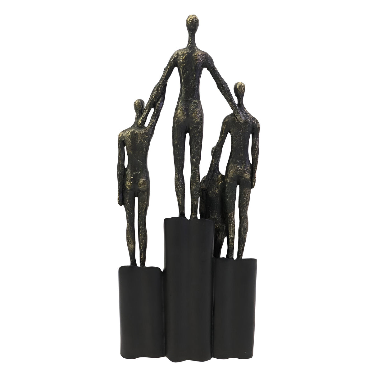 Abstract Family Figurine On Hearts Plinth - 41.5cm