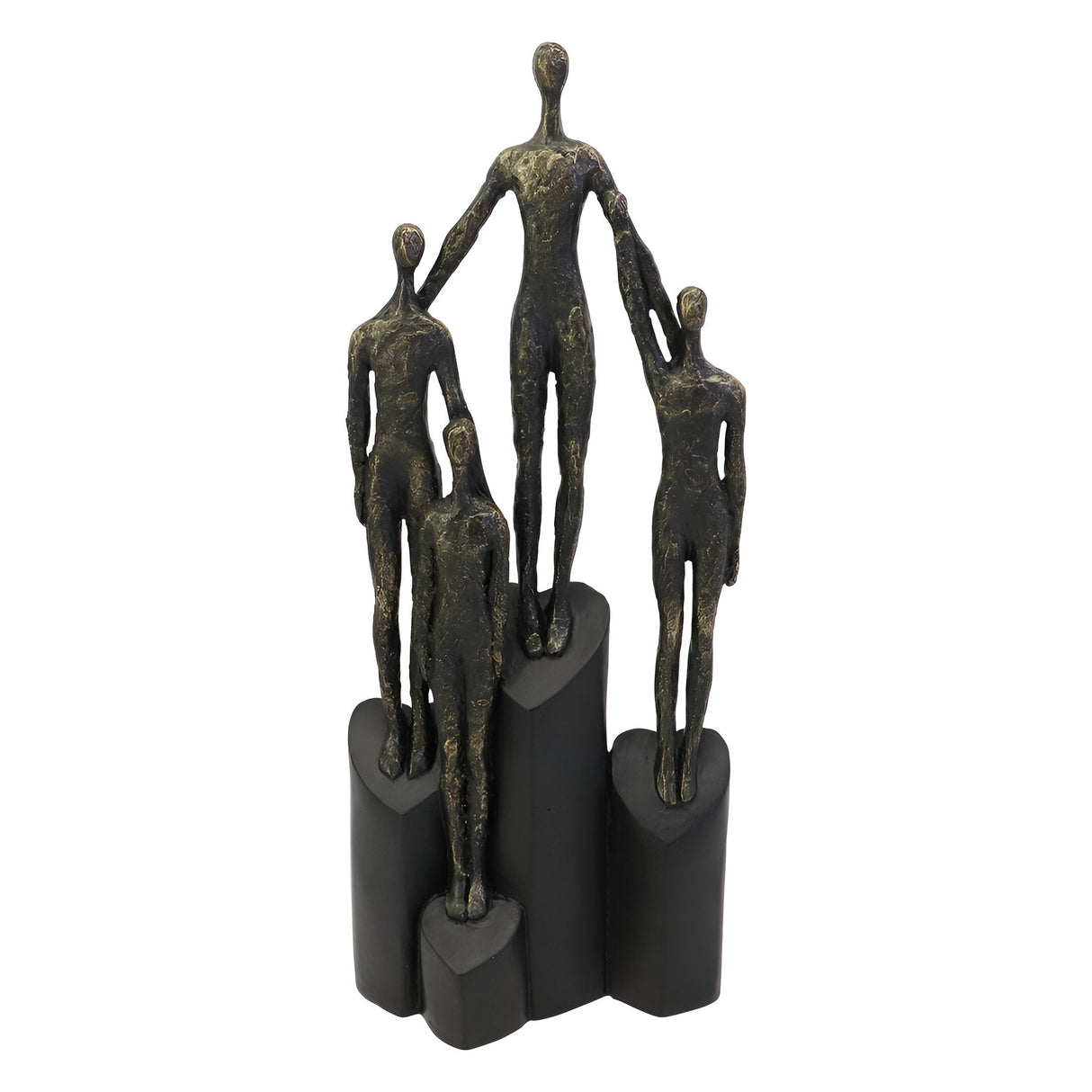 Abstract Family Figurine On Hearts Plinth - 41.5cm