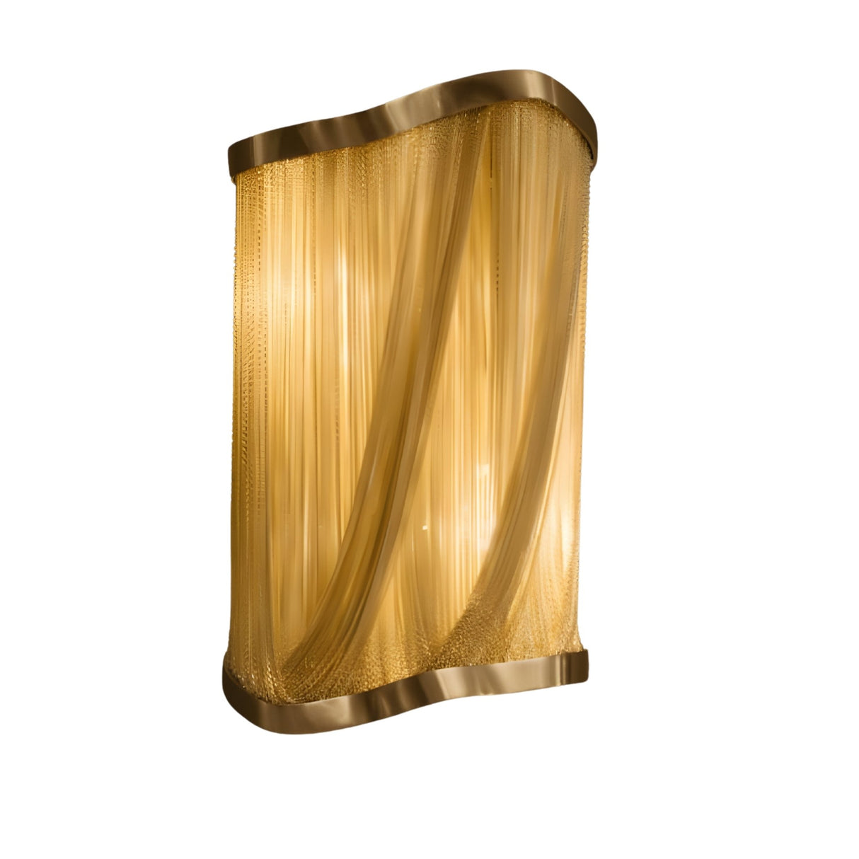 Mireya 6 Light Metal Chain Veil Wall Light - Gold