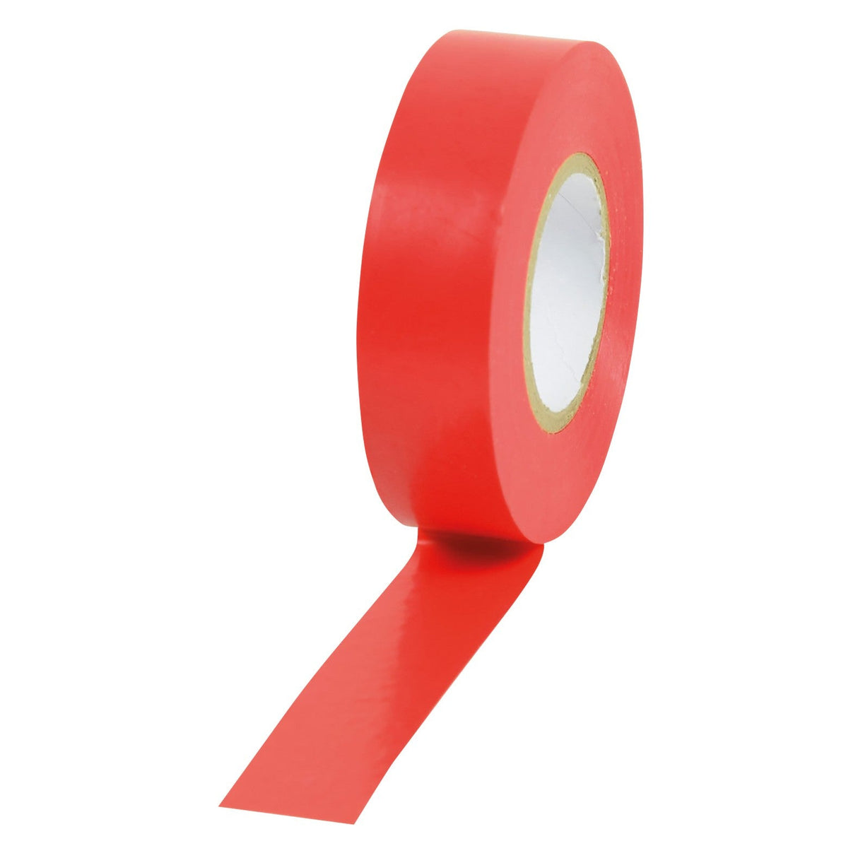 A roll of Ultratape PVC20R Electrical Insulation Tape 20M in red, with part of the tape unrolled and extended, displayed on a plain white background.