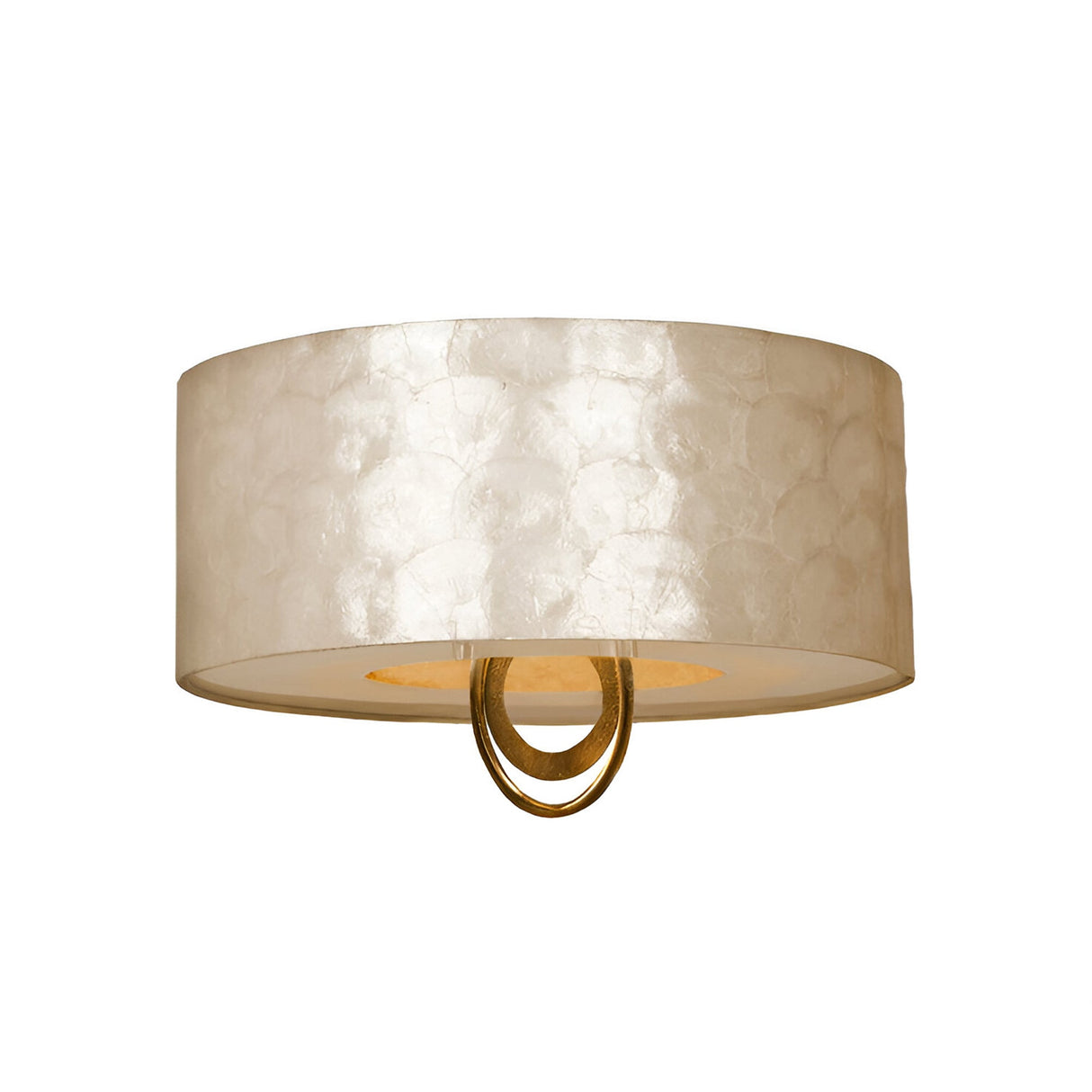 Eden Large 3 Light Flush - Gold/Gold Leaf