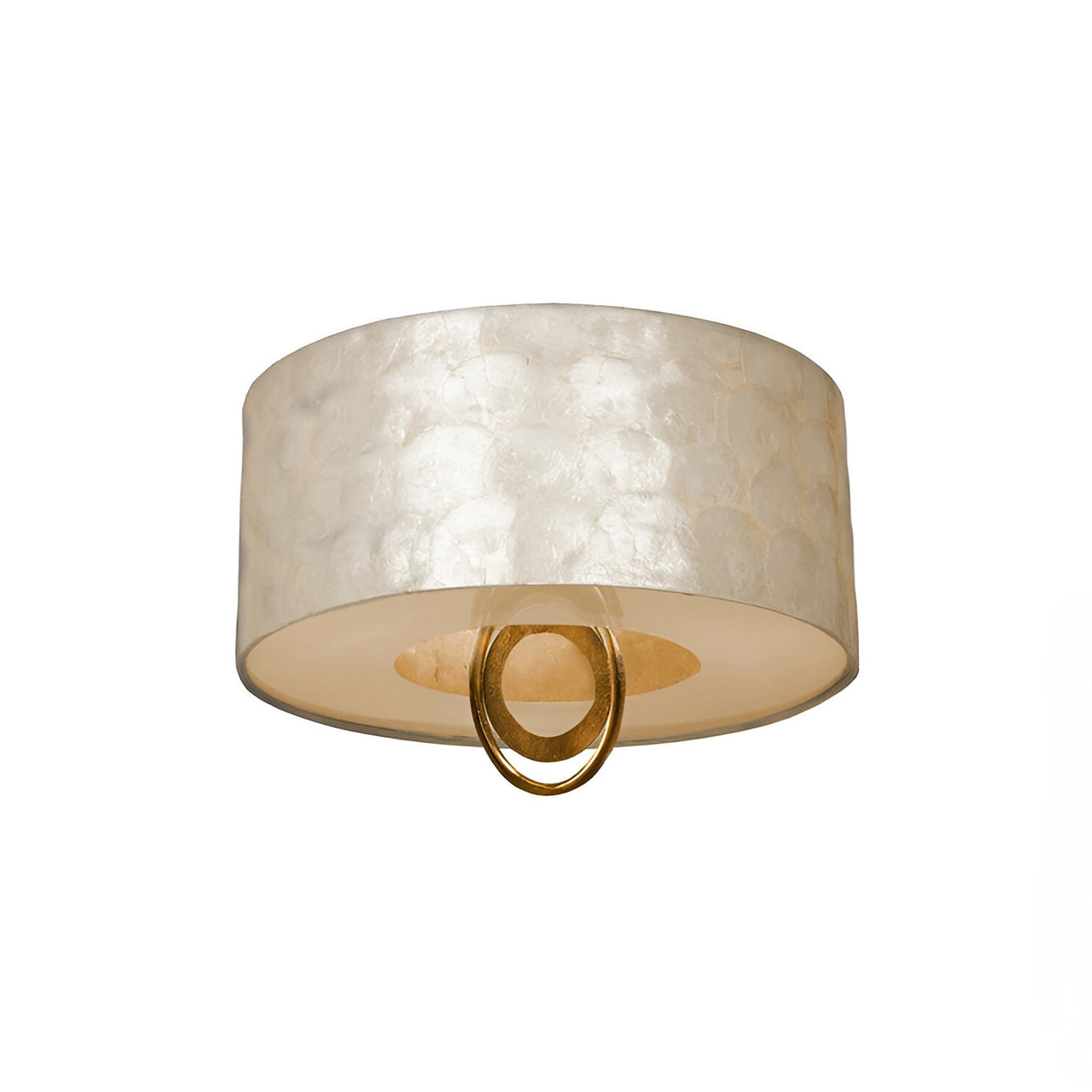 Eden Small 3 Light Flush - Gold/Gold Leaf
