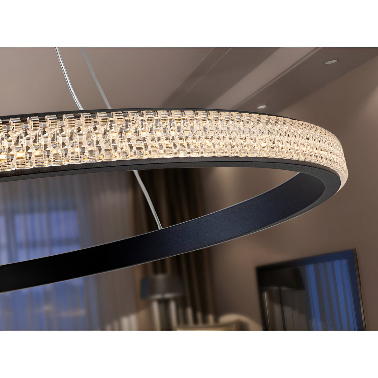 Ring LED Circular Suspension Light 25W 3000K - Black