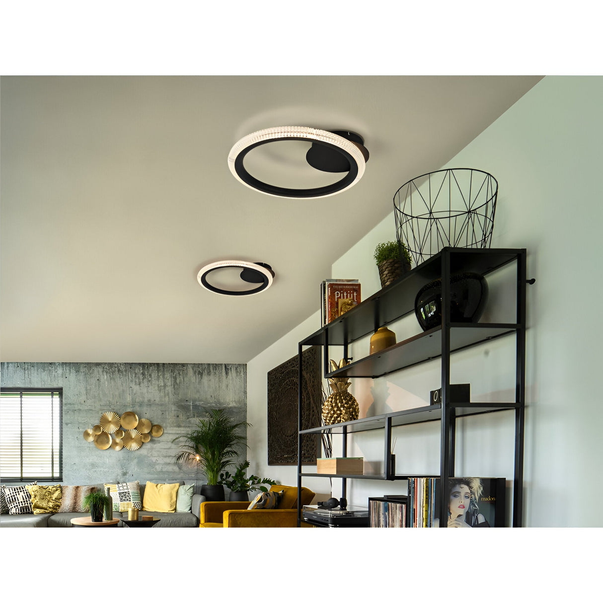 Ring LED Wall/Flush Ceiling Light 14W 3000K - Matte Black