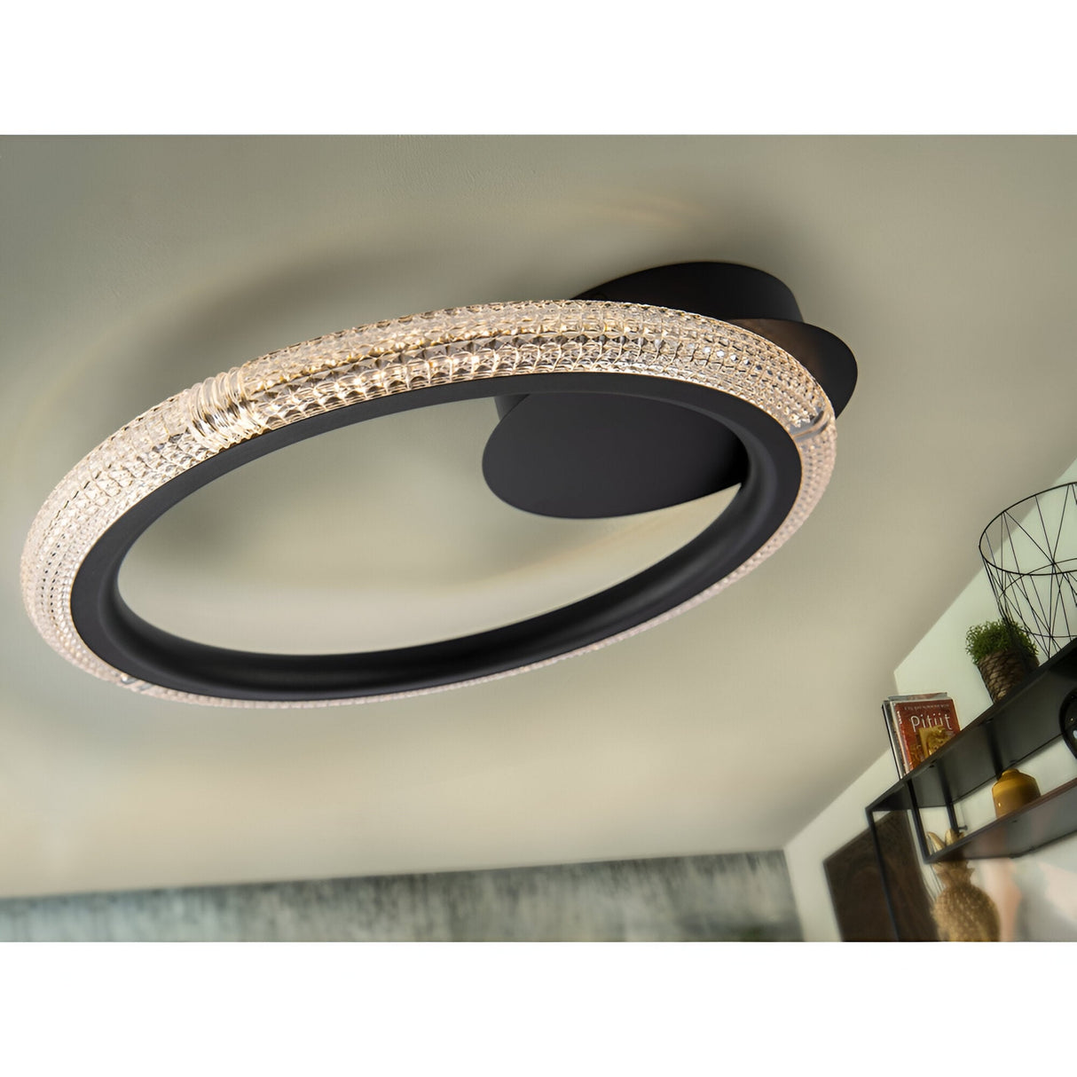 Ring LED Wall/Flush Ceiling Light 14W 3000K - Matte Black