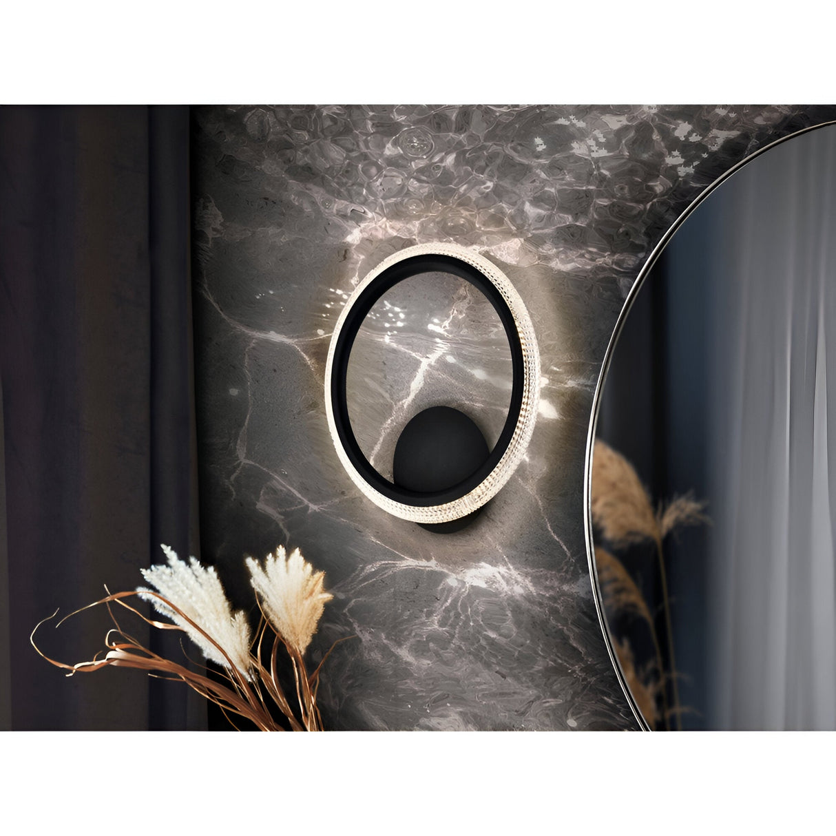 Ring LED Wall/Flush Ceiling Light 14W 3000K - Matte Black