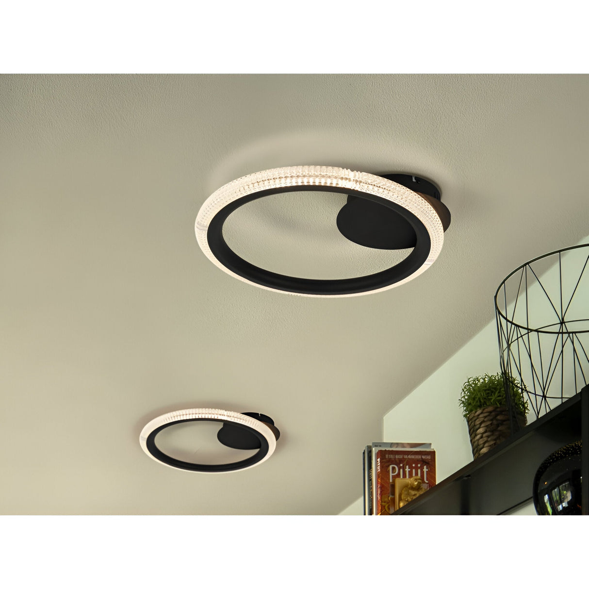 Ring LED Wall/Flush Ceiling Light 14W 3000K - Matte Black