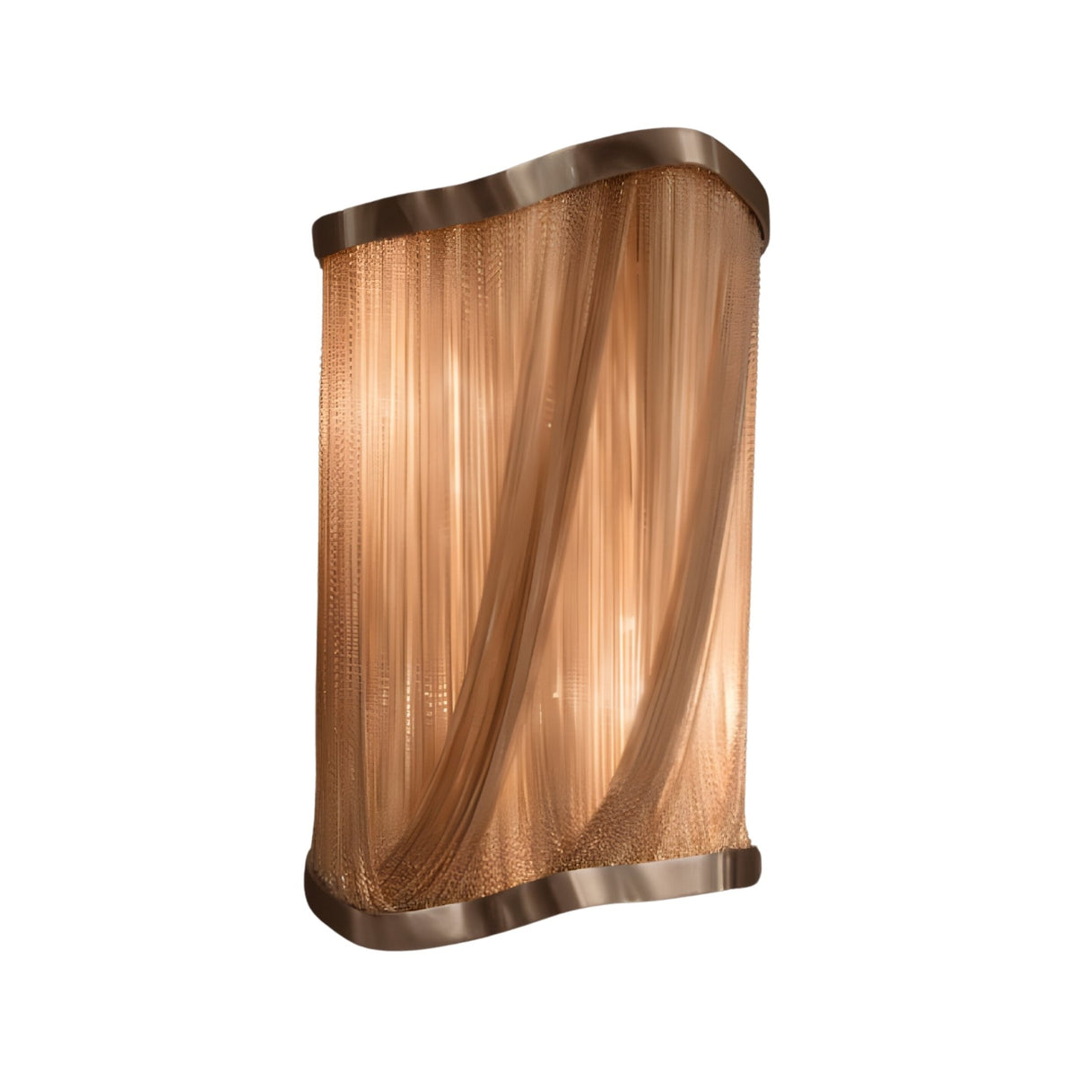 Mireya 6 Light Metal Chain Veil Wall Light - Champagne