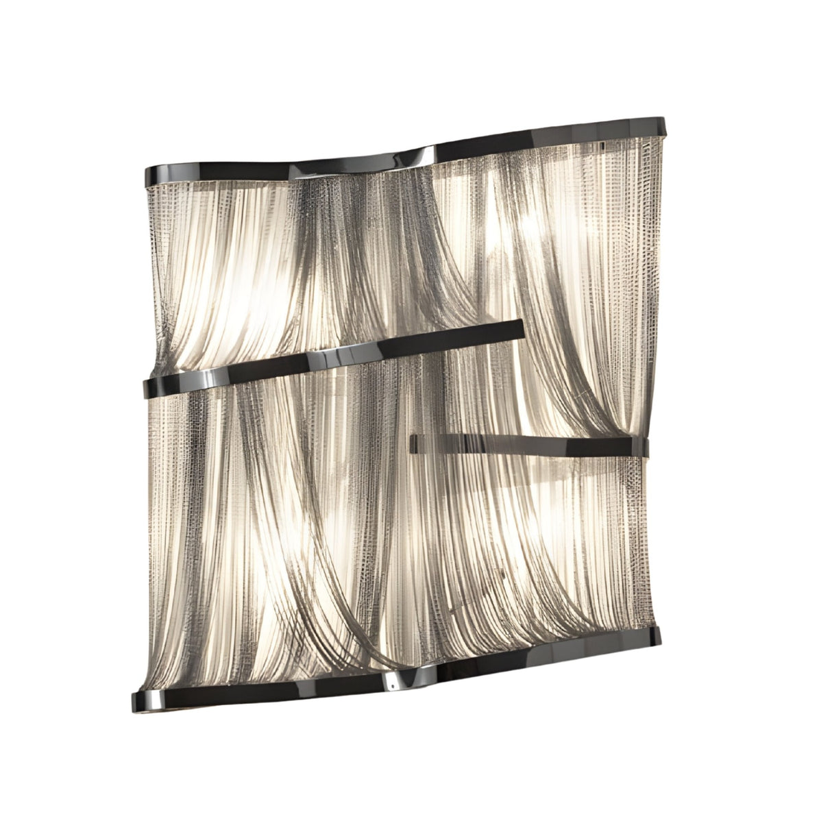 Mireya 4 Light Metal Chain Veil Wall Light - Nickel