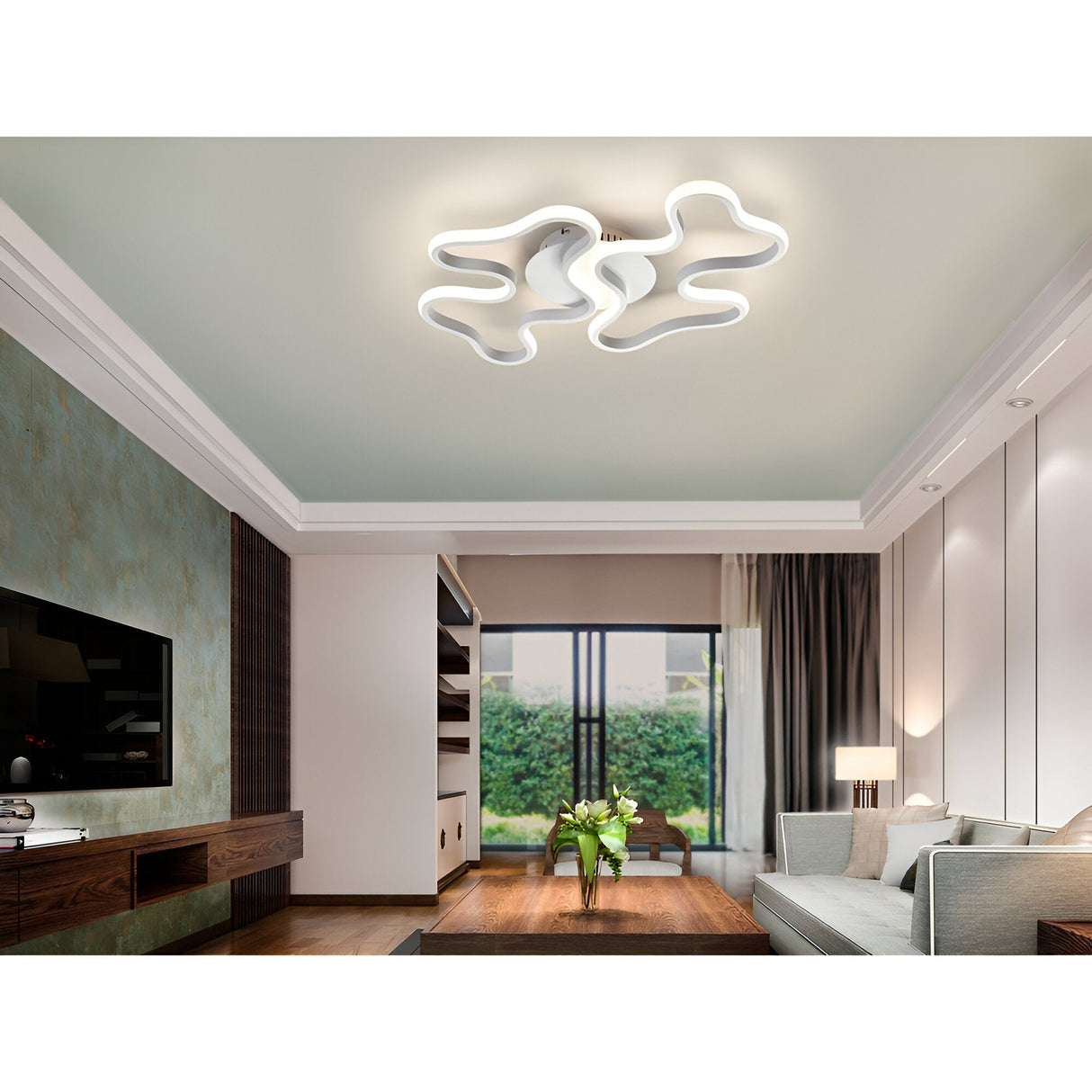 Marea Large LED Wall/Flush Ceiling Light 14W 3000K - Sandblasted White