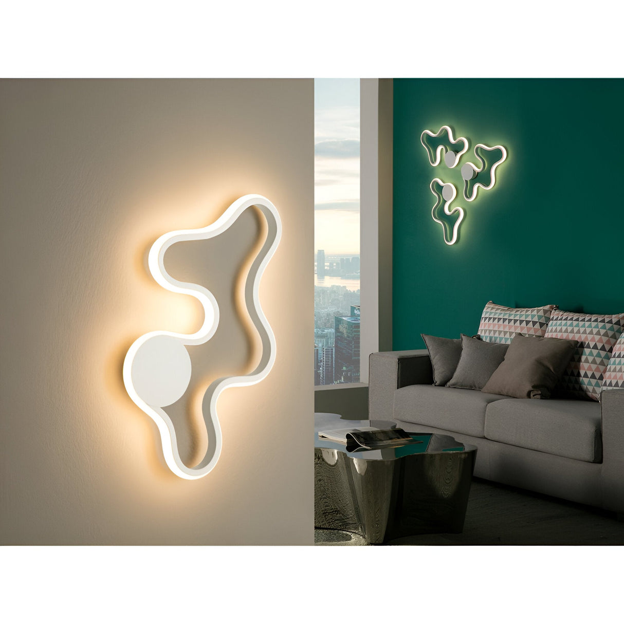 Marea Small LED Wall/Flush Ceiling Light 14W 3000K - Sandblasted White