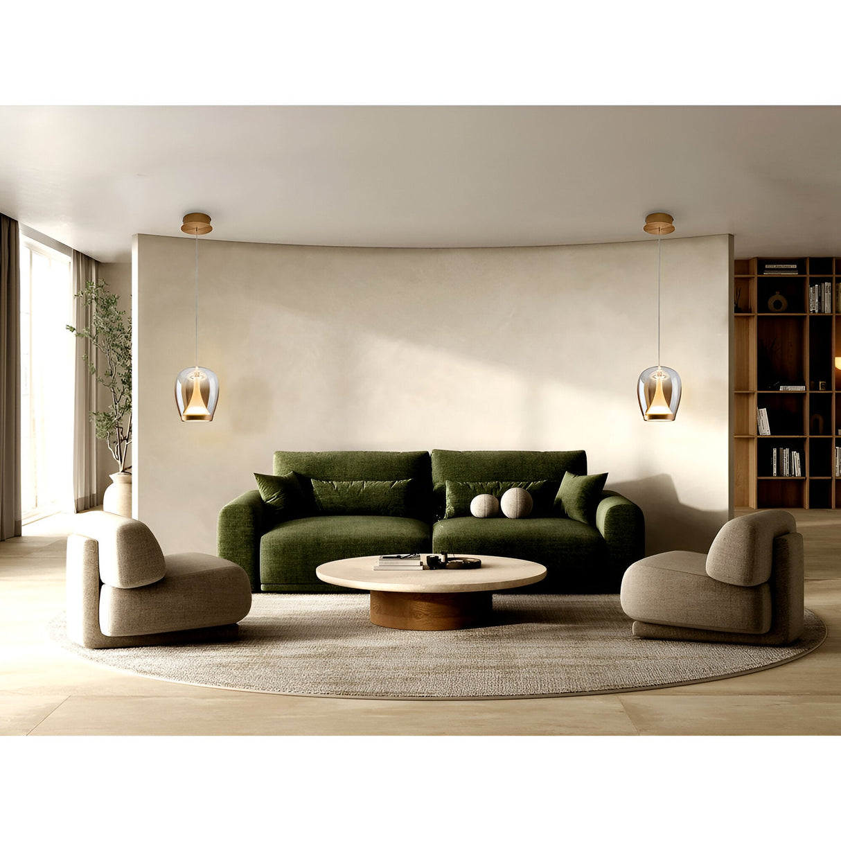 Suspiro LED Small Glass Pendant Light 15W 3000K - Ambler