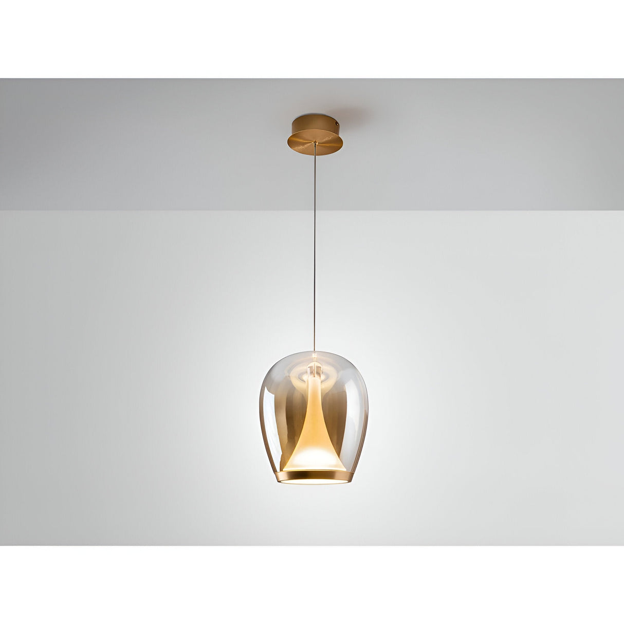 Suspiro LED Large Glass Pendant Light 20W 3000K - Amber