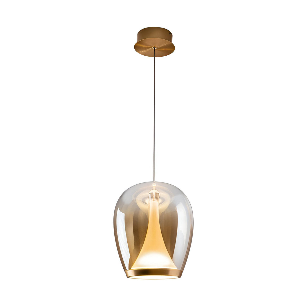 Suspiro LED Large Glass Pendant Light 20W 3000K - Amber